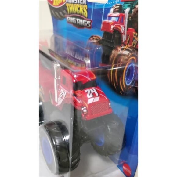 Hot Wheels Monster Trucks Big Rigs The 909 6-Wheel Red Monster Truck 2024 Die-Ca - Picture 5 of 9